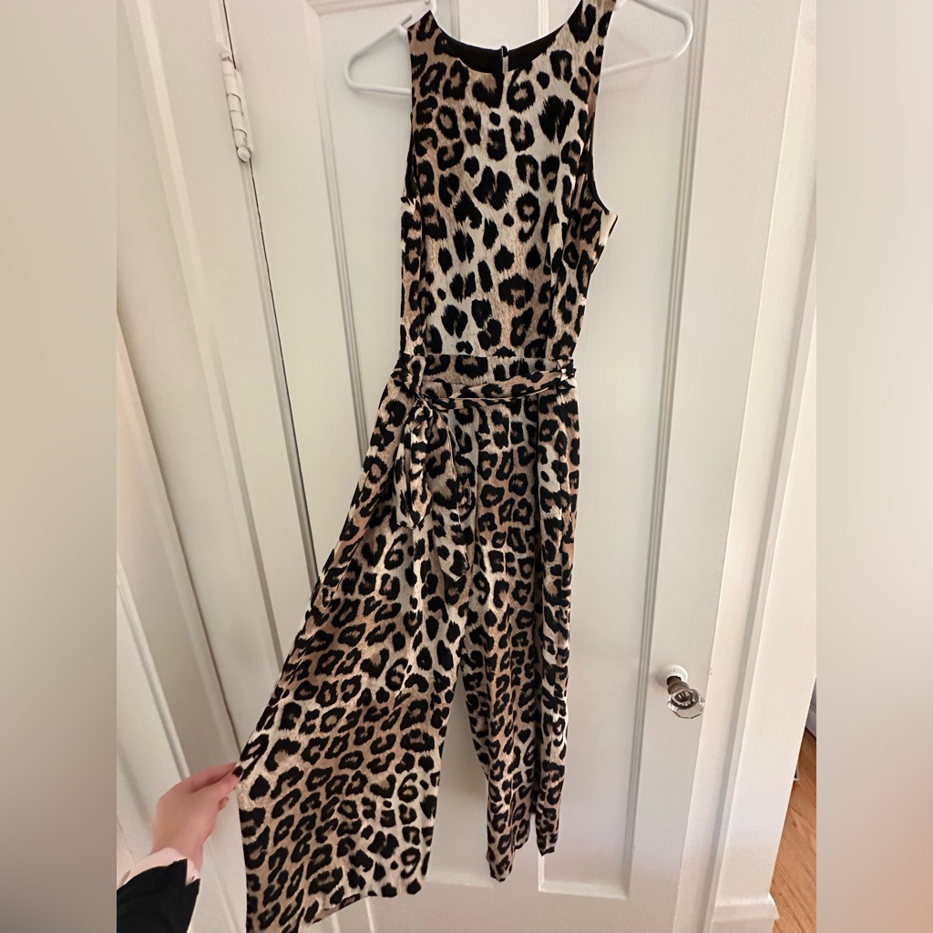 Banana Republic Leopard Print Jumpsuit, Size 4